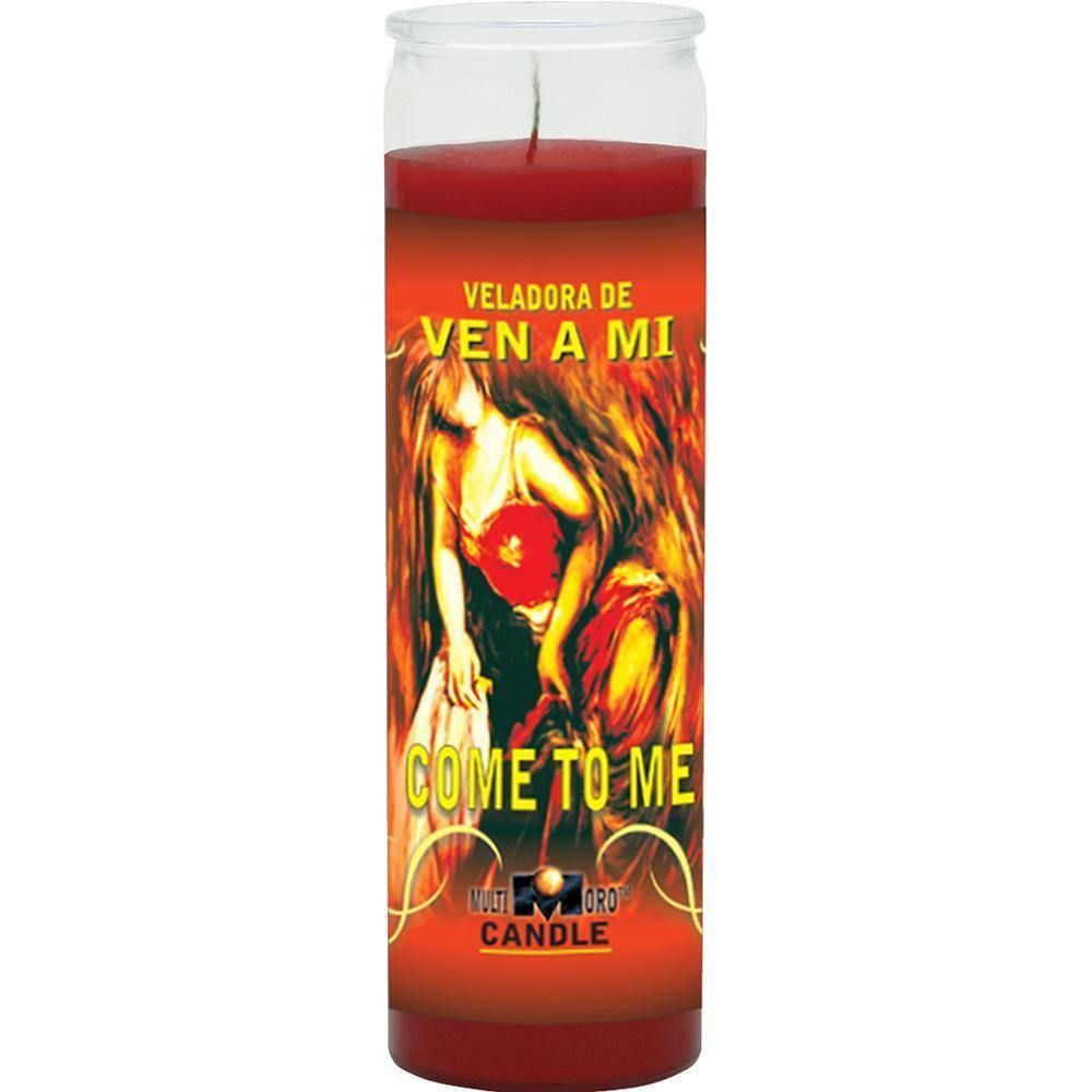 7 Day Glass Scented Candle Come To Me - Red, SKU WP-589-113, UPC 6016234266239