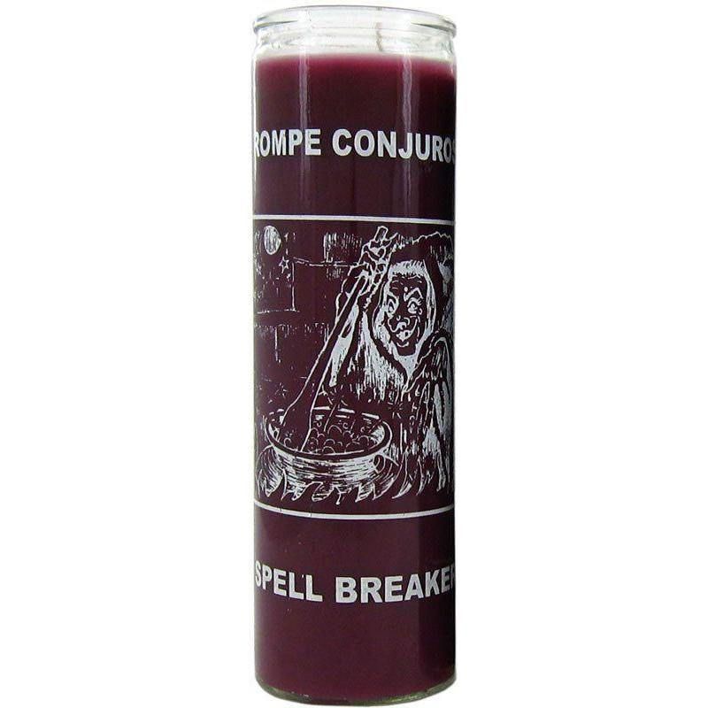 7 Day Glass Candle Spell Breaker Cauldron - Purple, SKU WP-575-884-11, UPC 6016225047076