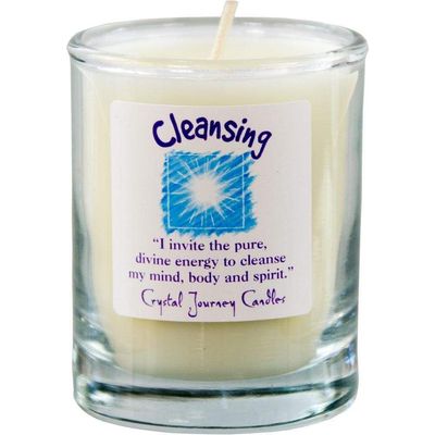 Reiki Charged Soy Herbal Filled Votive Candle - Cleansing, SKU KH-39246, UPC 6016204581515