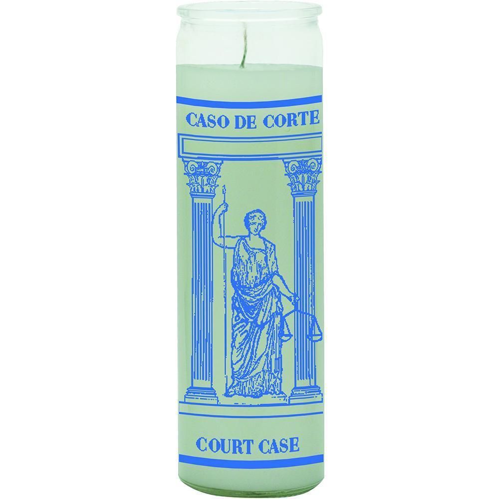 7 Day Glass Candle Court Case - White, SKU WP-575-126, UPC 6016206848852