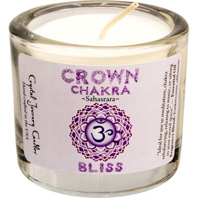 Reiki Charged Soy Herbal Filled Votive Candle - Crown Chakra, SKU CJ-GH117, UPC 6016218068019