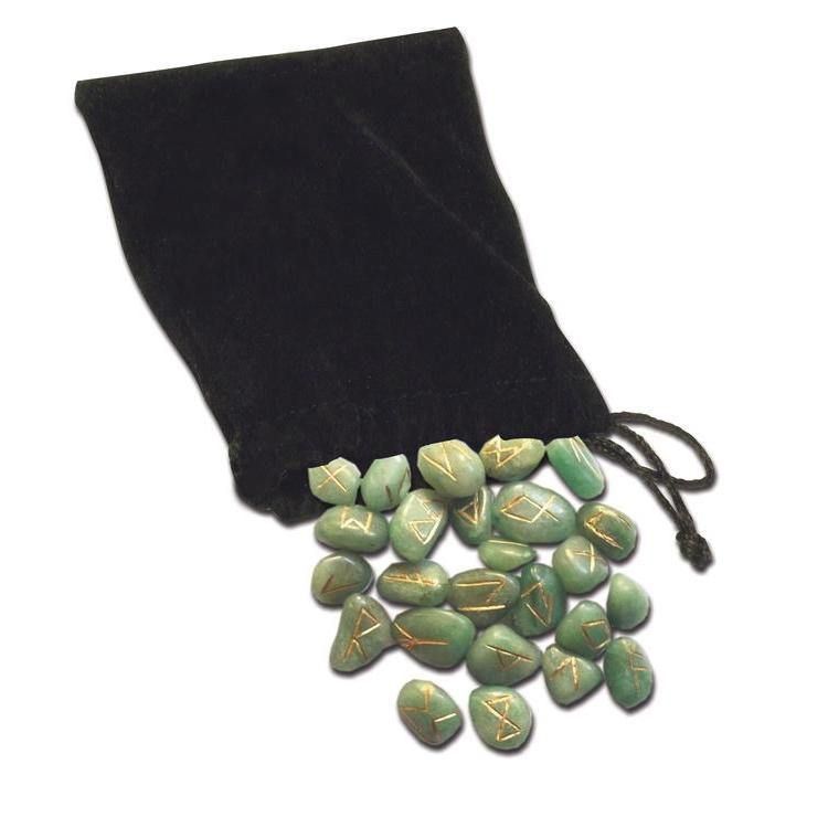 Green Aventurine Runes by Lo Scarabeo, SKU LW996, UPC 6016207596592