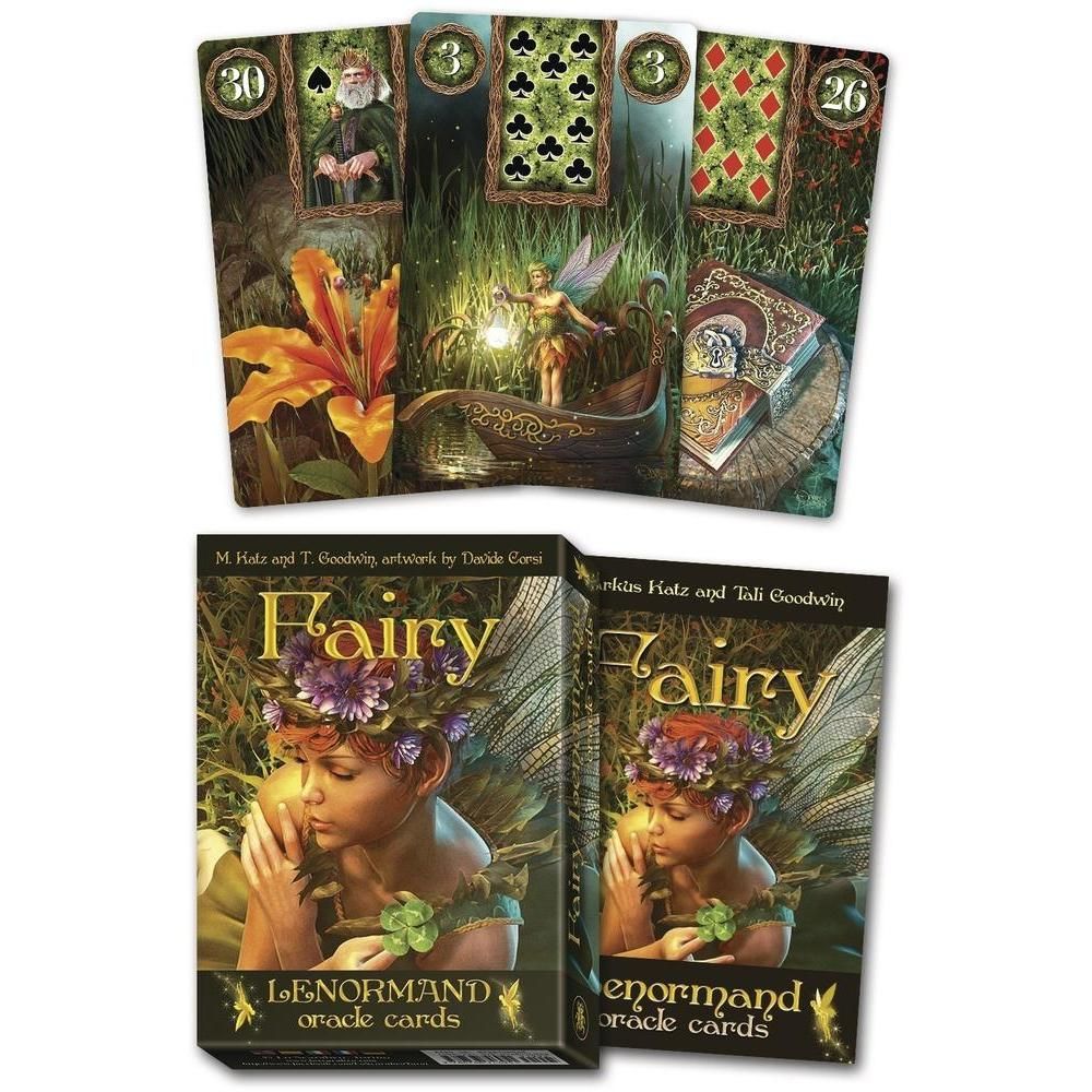 Fairy Lenormand Oracle by Marcus Katz, Tali Goodwin, Davide Corsi, SKU LW259, UPC 6016200701726
