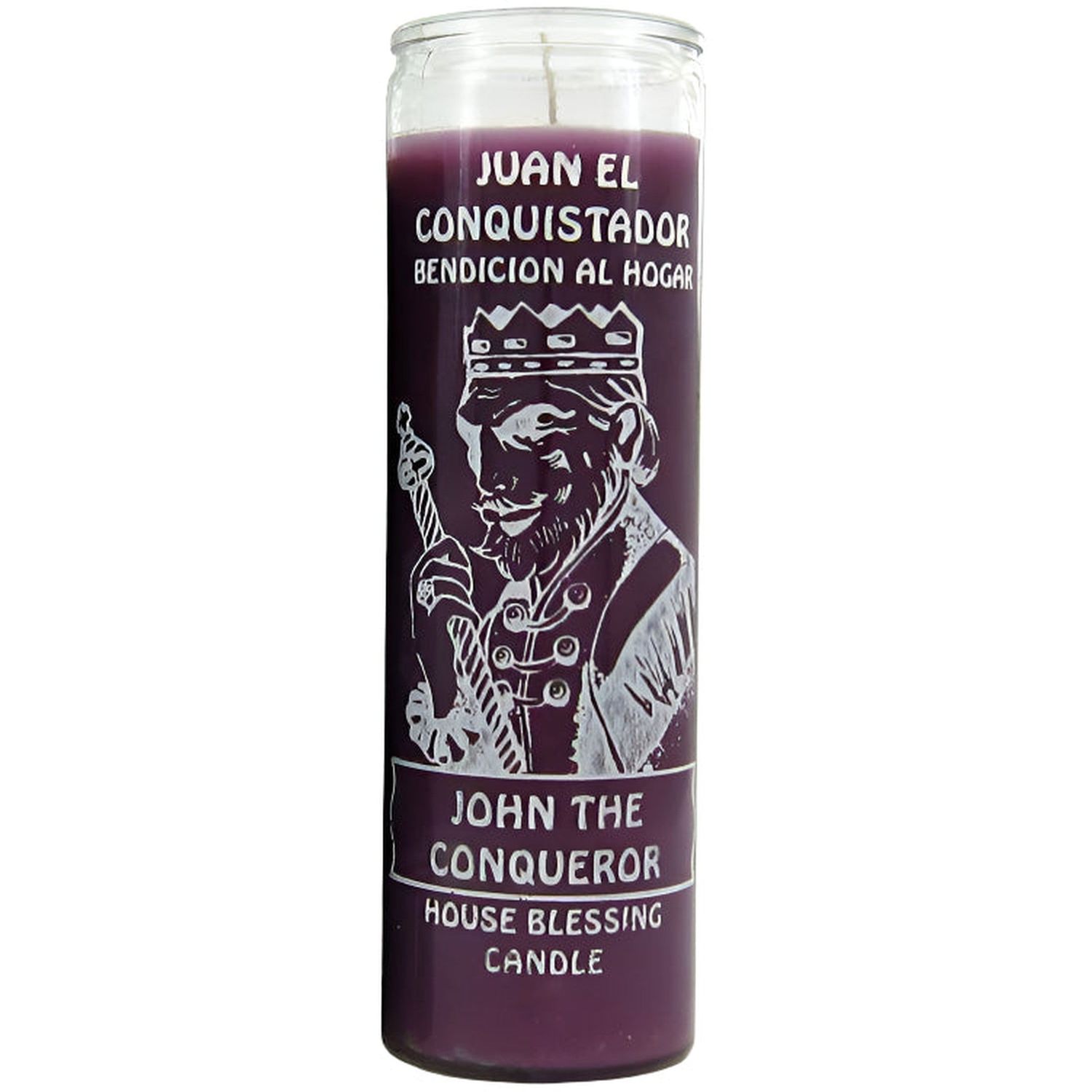 7 Day Glass Candle John the Conqueror House Blessing - Purple, SKU WP-575-346-11, UPC 6016202863811
