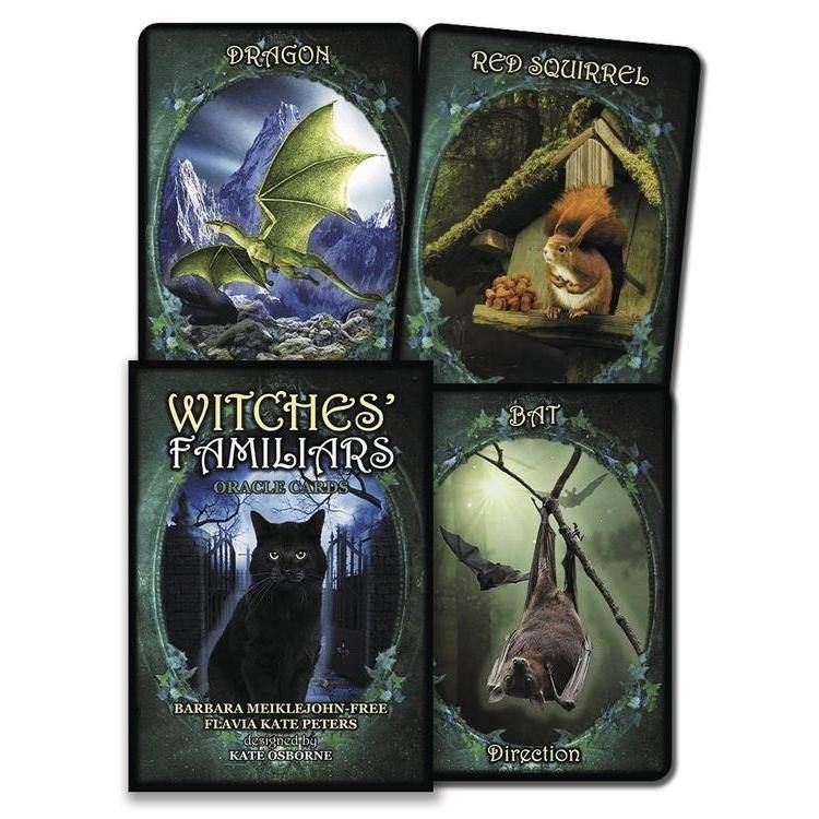 Witches&#39; Familiars Oracle Cards by Barbara Meiklejohn-Free, Flavia Kate Peters, Kate Osborne, SKU L…