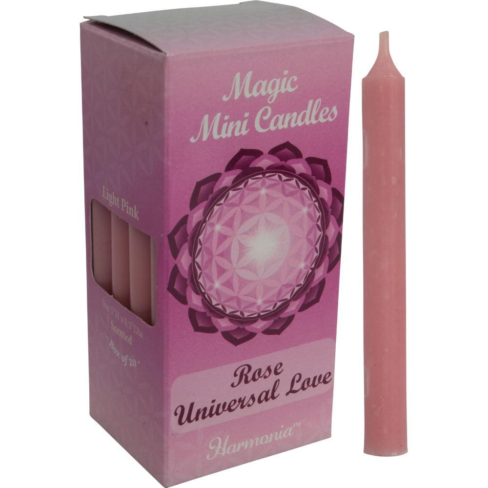 5&quot; Scented Mini Ritual Candle - Universal Love Rose (Pack of 20), SKU KH-81581, UPC 6016012771757