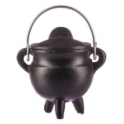 3&quot; Plain Cast Iron Cauldron with Lid, SKU BR81, UPC 6016215748709