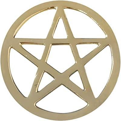 3&quot; Pentagram Brass Cut Out Altar Tile, SKU CRB2, UPC 6016202889859