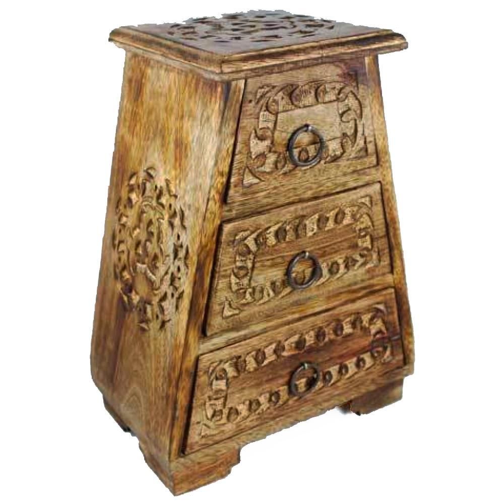 Triple Crescent Moon Three Drawer Chest, SKU MWA2, UPC 6016200691676