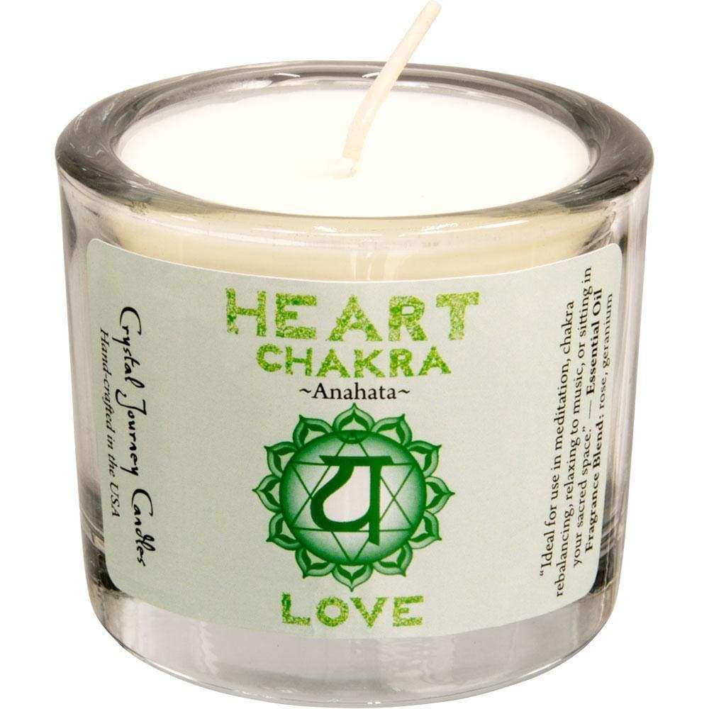 Reiki Charged Soy Herbal Filled Votive Candle - Heart Chakra, SKU CJ-GH114, UPC 6016204616613