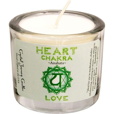 Reiki Charged Soy Herbal Filled Votive Candle - Heart Chakra, SKU CJ-GH114, UPC 6016204616613