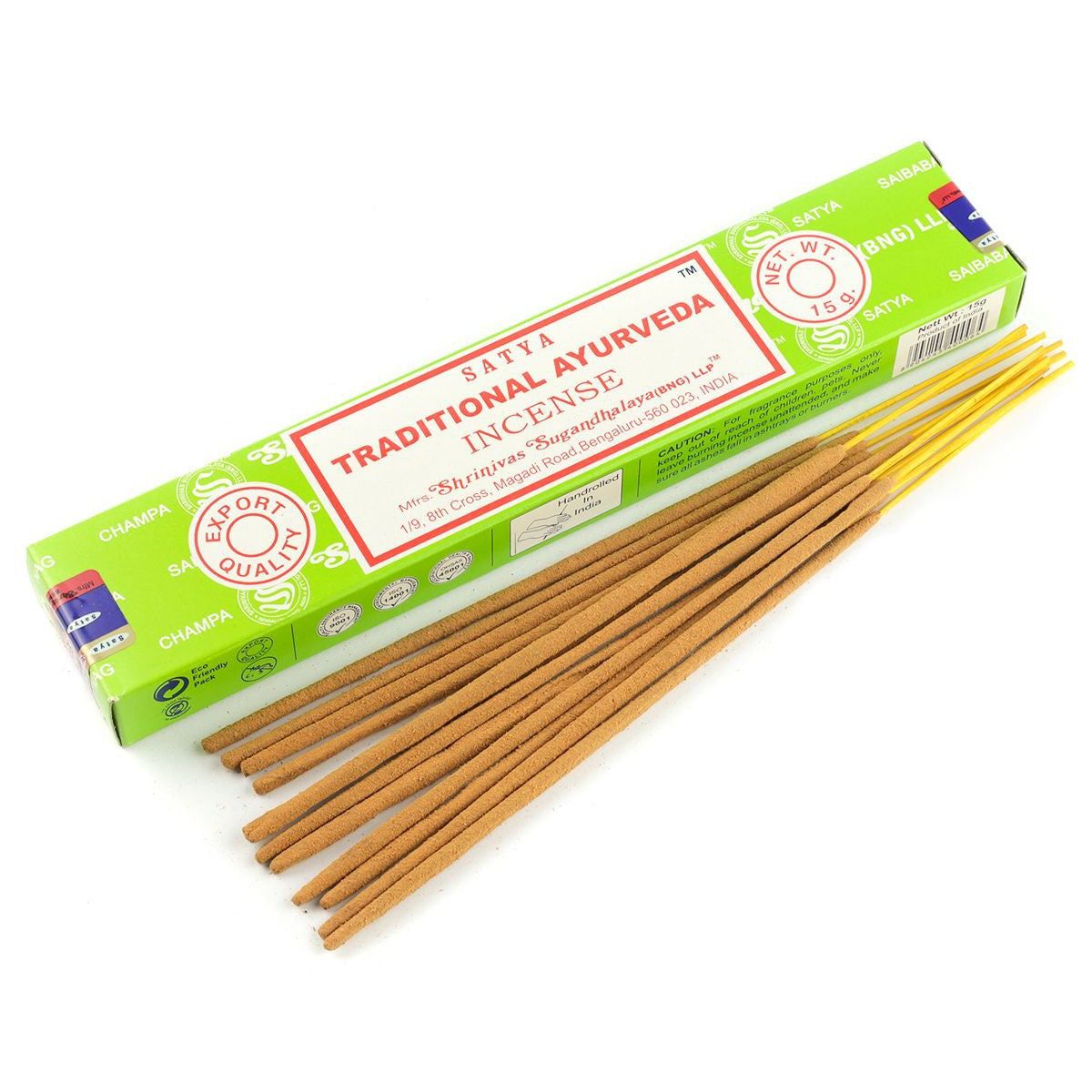 Traditional Ayurveda Satya Incense Sticks 15 gram, SKU SAV15, UPC 6016201555595