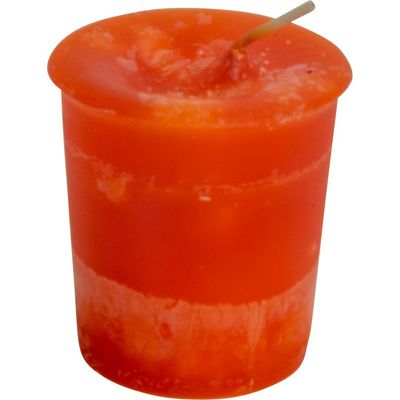 Joy Herbal Reiki Charged Votive Candle - Orange, SKU KH-81508-D18, UPC 6016203228220