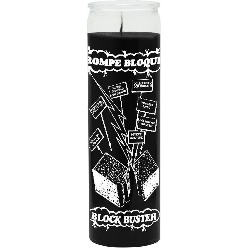 7 Day Glass Candle Blockbuster - Black, SKU WP-575-066, UPC 6016215017089