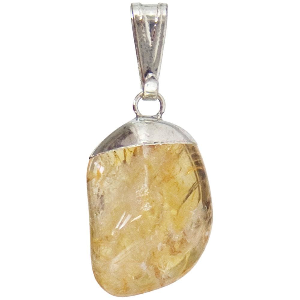 Tumbled Stone Pendant - Citrine, SKU KH-99050-D5, UPC 700317122647