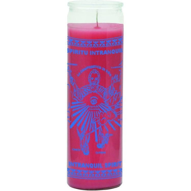 7 Day Glass Candle Intranquil Spirit - Pink, SKU WP-575-394, UPC 6016018511548