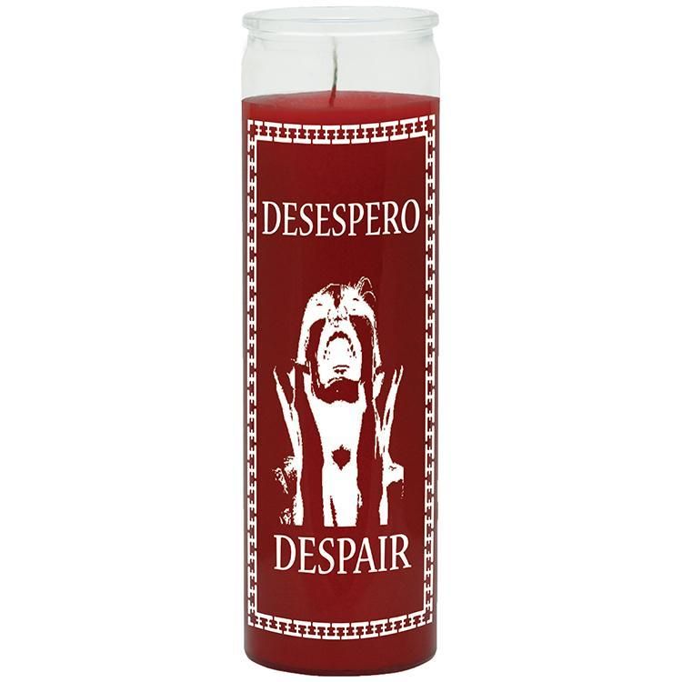 7 Day Glass Candle Despair - Red, SKU WP-575-014-02, UPC 6016207753780