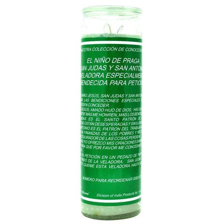 7 Day Glass Candle 7 Sisters Petition - White, SKU WP-0063-077, UPC 6016210296274