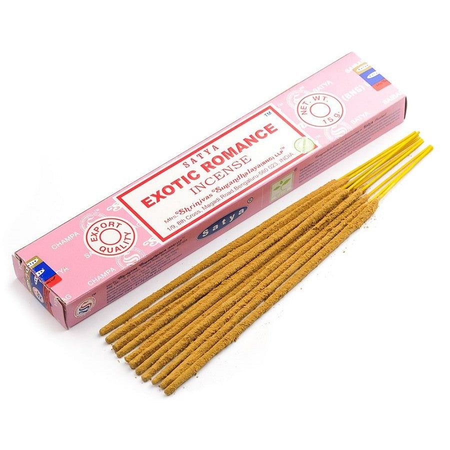 Exotic Romance Satya Incense Sticks 15 gram, SKU SERomance15, UPC 700317377726