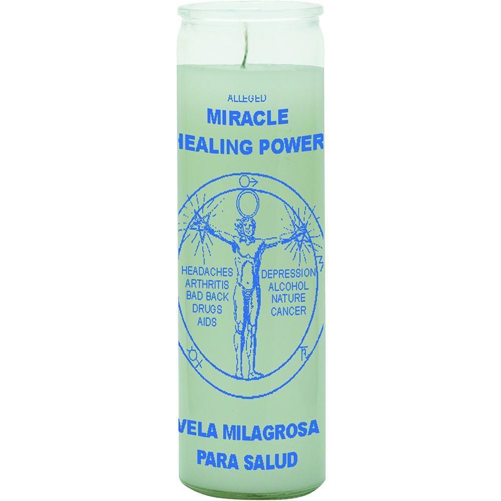7 Day Glass Candle Miracle Healing - White, SKU WP-575-335-03, UPC 6016211351361