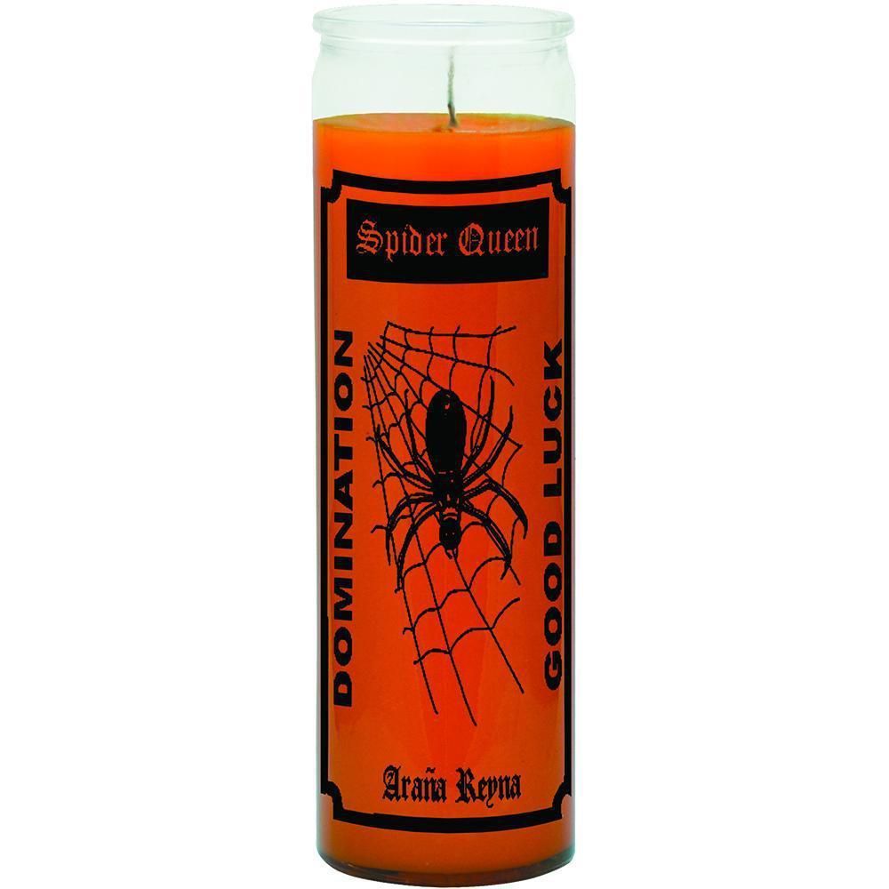 7 Day Glass Candle Spider Queen - Orange, SKU WP-575-847-10, UPC 6016213226223