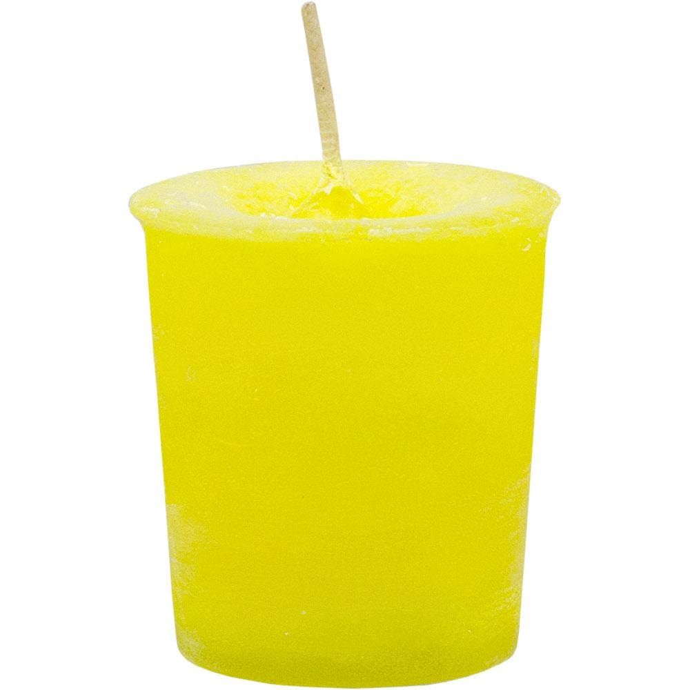 Reiki Charged Chakra Votive Candle - Solar Plexus - Yellow (Box of 18), SKU KH-81548, UPC 601621483…