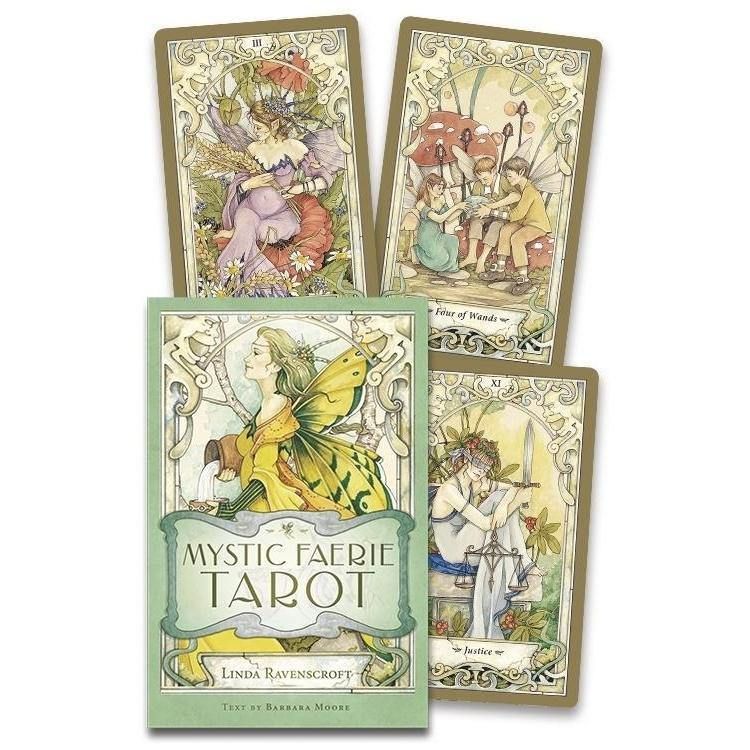 Mystic Faerie Tarot Deck by Barbara Moore, Linda Ravenscroft, SKU LW650, UPC 6016203823852