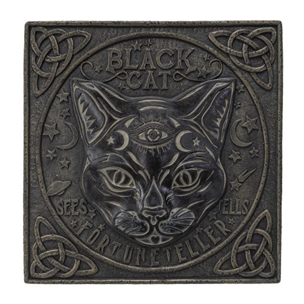 10&quot; Black Cat Cement Stepping Stone, SKU PG-14376, UPC 700317059165