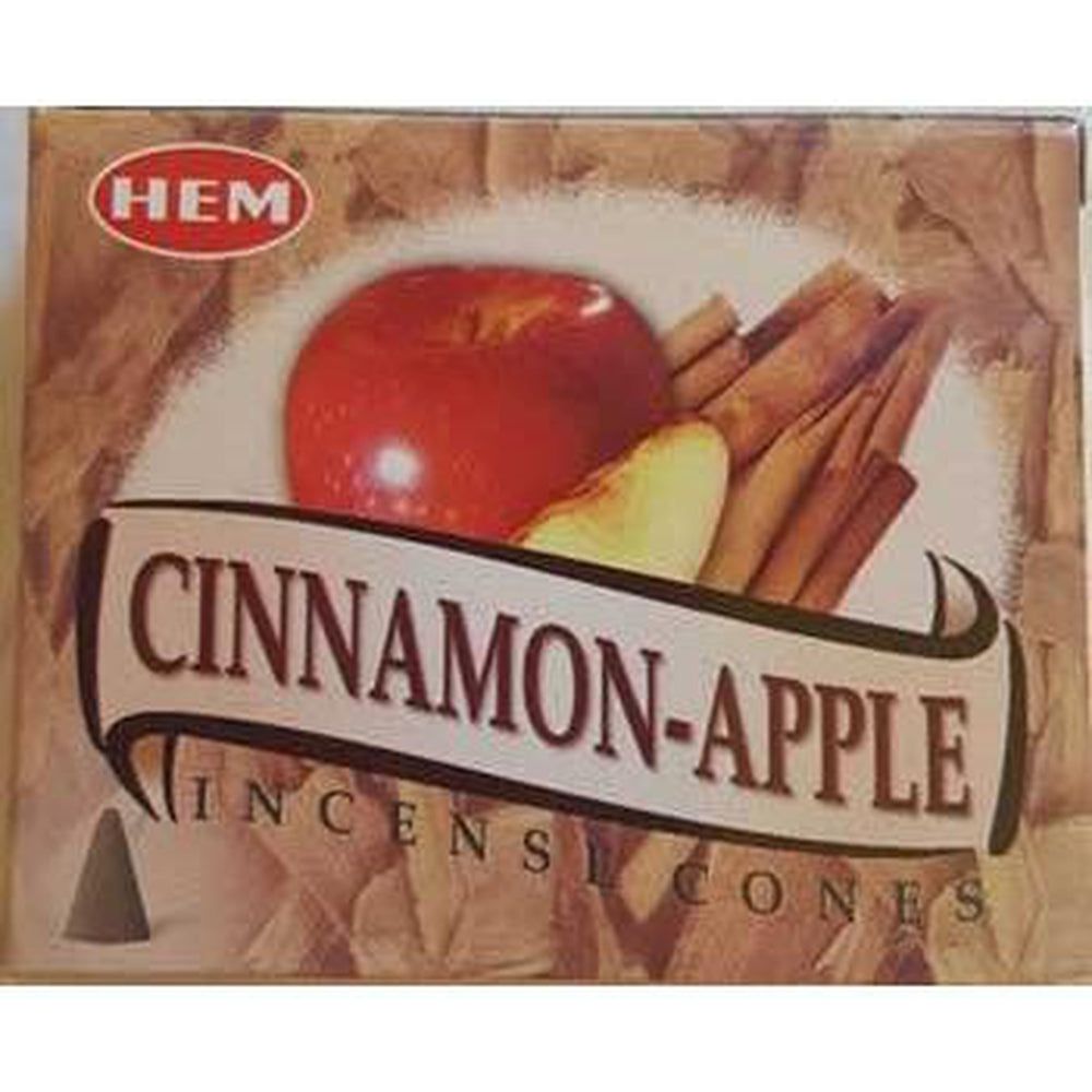 Cinnamon Apple HEM Cone Incense (10 Cones), SKU CA12, UPC 6016006845815