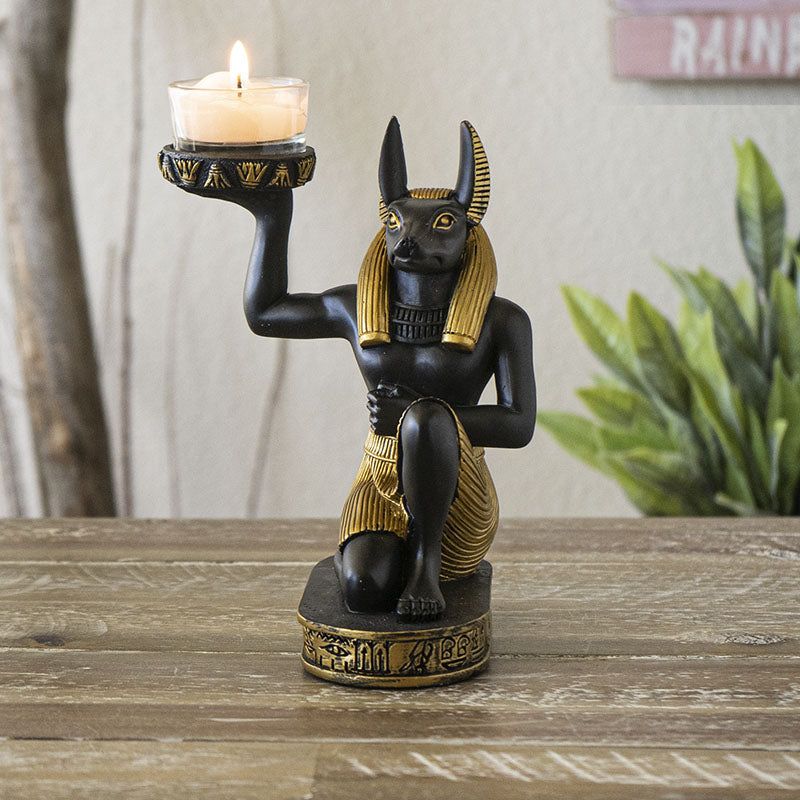 7&quot; Anubis Tealight Candle Holder, SKU PG-15036, UPC 700317077466