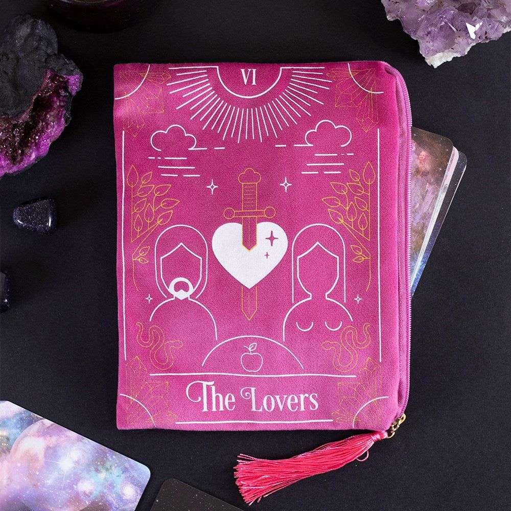 5&quot; The Lovers Tarot Card Zipper Pouch, SKU PG-14192, UPC 6016018954956