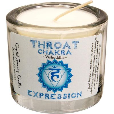 Reiki Charged Soy Herbal Filled Votive Candle - Throat Chakra, SKU CJ-GH115, UPC 6016207831860