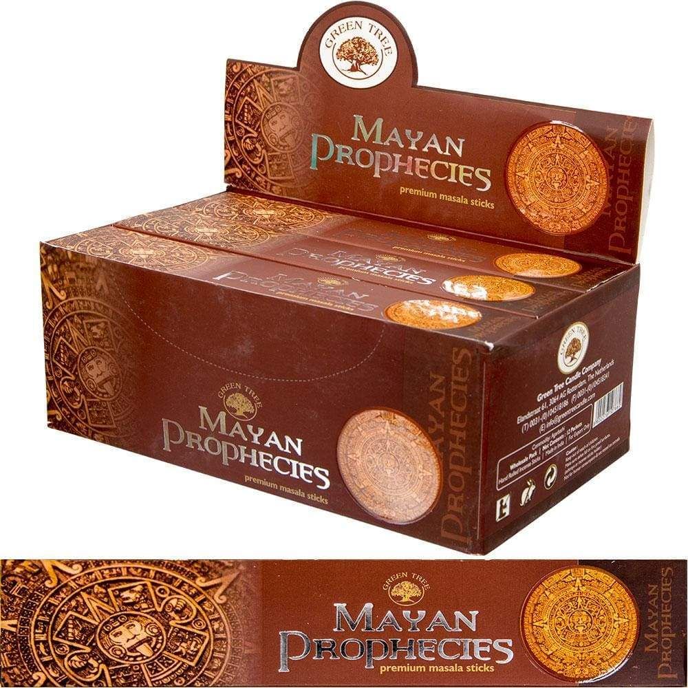 Green Tree Incense 15 gram - Mayan Prophecies (Pack of 12), SKU KH-72656, UPC 6016224121180