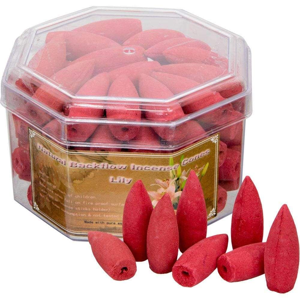 Backflow Incense Cones - Lily Fragrance (Pack of 70), SKU KH-72683, UPC 6016205552521