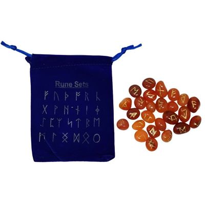 Gemstone Rune Set - Carnelian, SKU Rune-CR, UPC 6016213794753