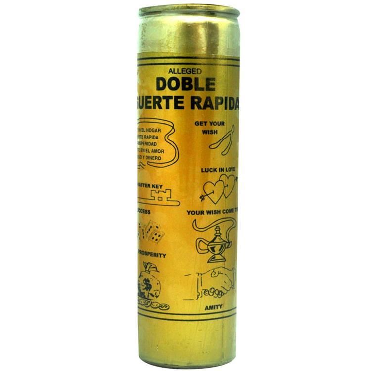 7 Day Glass Candle Double Fast Luck - Gold, SKU WP-575G-167, UPC 6016201894830