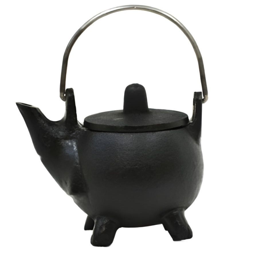 3&quot; Pot Belly Cast Iron Cauldron Kettle with Lid, SKU BR87E, UPC 6016200760723