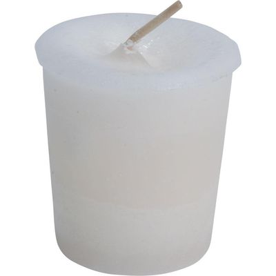 Spirit Herbal Reiki Charged Votive Candle - White, SKU KH-81518-D18, UPC 6016237412459