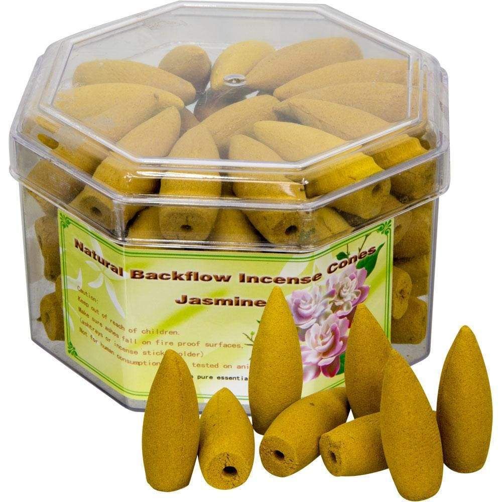 Backflow Incense Cones - Jasmine Fragrance (Pack of 70), SKU KH-72682, UPC 6016208840830