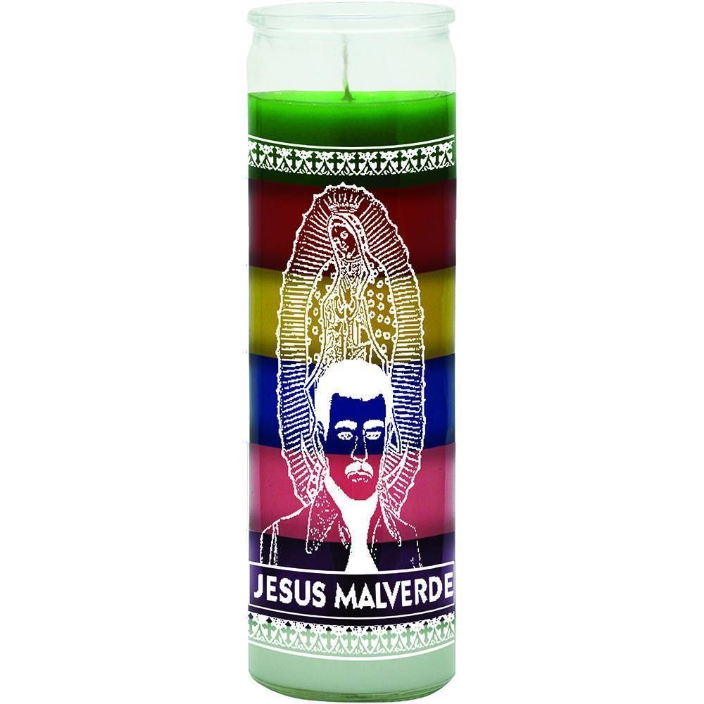 7 Day Glass Candle 7 Color - Jesus Malverde, SKU WP-578-608, UPC 6016223781750