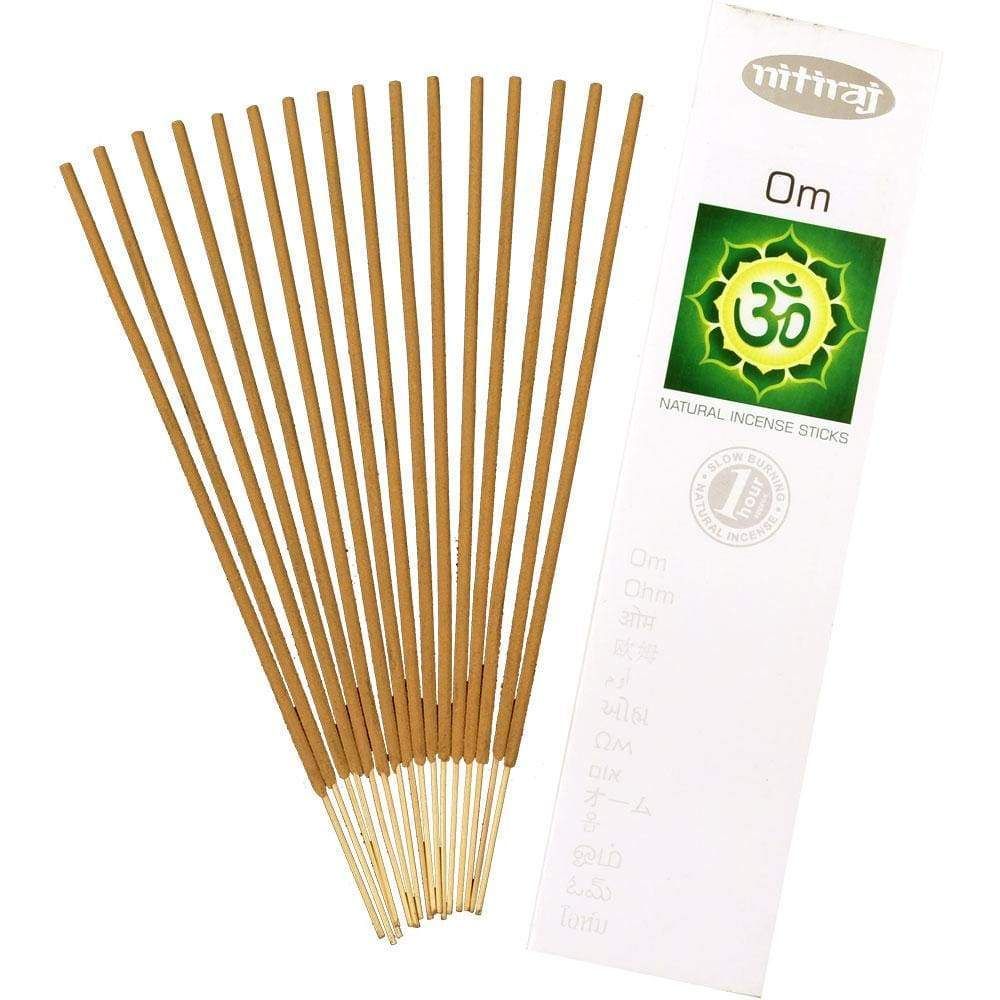 Nitiraj Incense 25 gram - Om (Pack of 6), SKU KH-72808, UPC 6016225811899