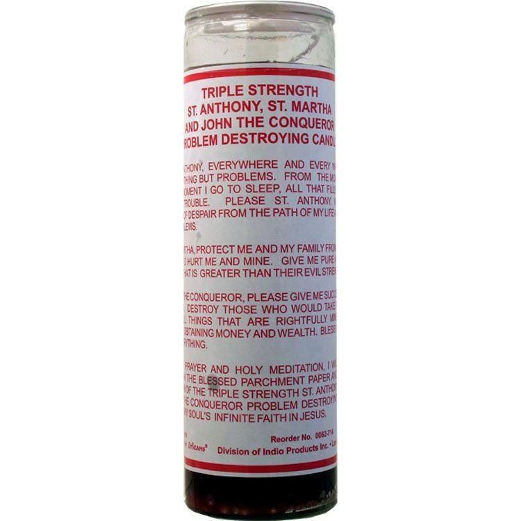 7 Day Glass Dressed Candle - Problem Destroying Triple Strength John the Conqueror - Brown, SKU WP-…