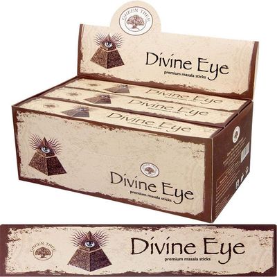 Green Tree Incense 15 gram - Divine Eye (Pack of 12), SKU KH-72668, UPC 6016211018035