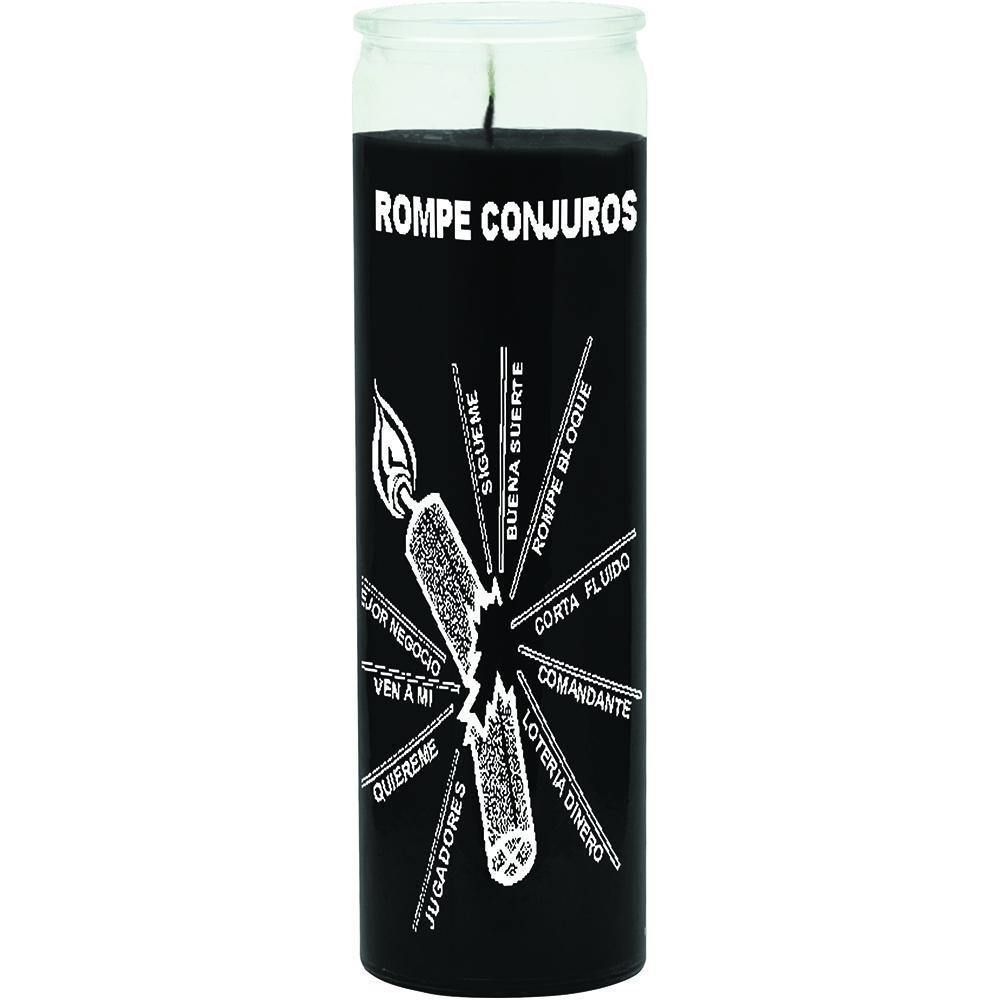 7 Day Glass Candle Spell Breaker Black, SKU WP-575-882-01, UPC 6016205899824