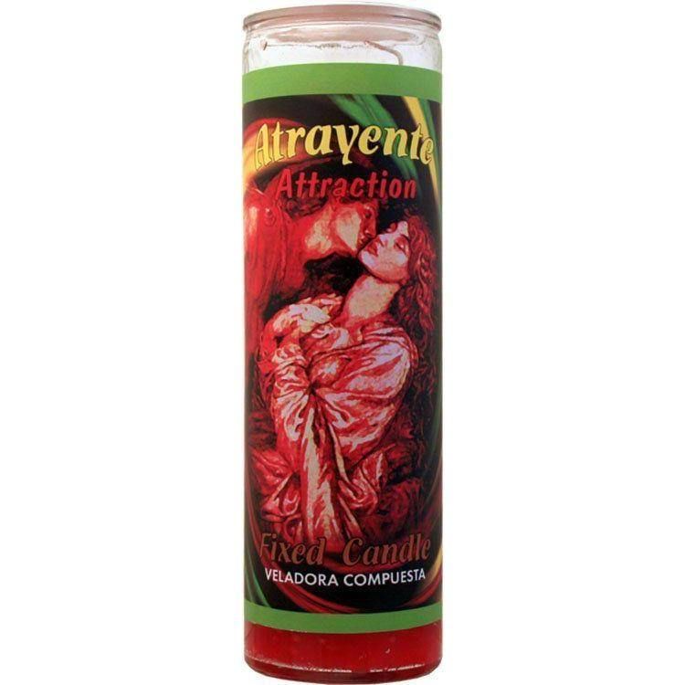 7 Day Glass Candle Velas Misticas - Attraction - Red, SKU WP-0060-025, UPC 6016203746724