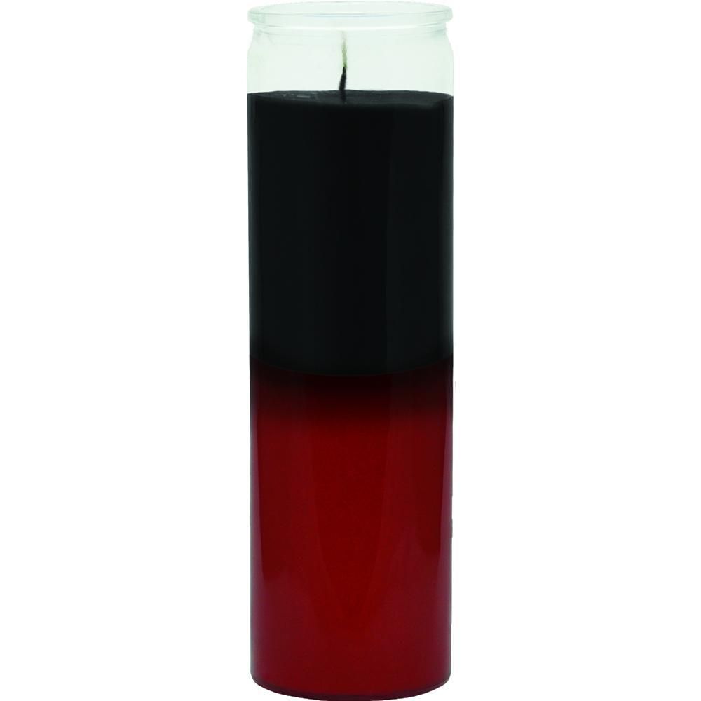 2 Color 7-Day Black/ Red Jar Candle, SKU RM-57229, UPC 6016206618639