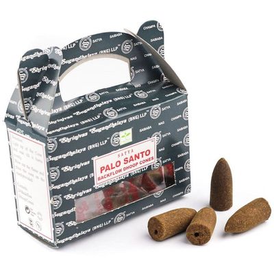 Palo Santo Satya Backflow Dhoop Incense Cones (24 Pack), SKU BFPALO, UPC 700317305903