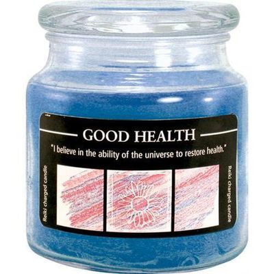 16 oz Reiki Charged Herbal Jar Candle - Good Health, SKU CJ-Q900, UPC 6016221387398