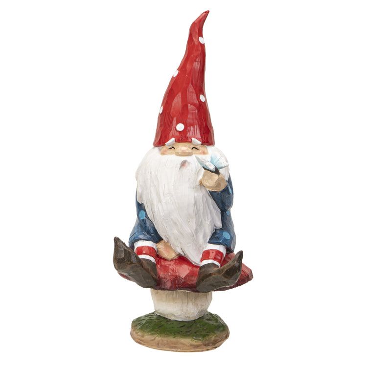 10&quot; Gnome Statue - Gnome on Toadstool, SKU PG-14778, UPC 700317041207