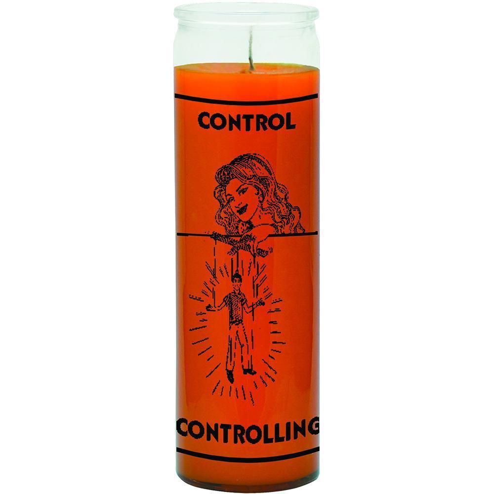 7 Day Glass Candle Controlling - Orange, SKU WP-575-123-10, UPC 6016216516598